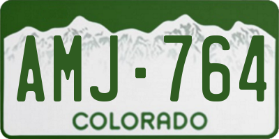 CO license plate AMJ764