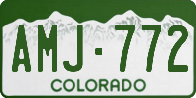 CO license plate AMJ772