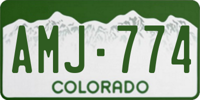CO license plate AMJ774