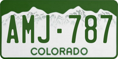 CO license plate AMJ787