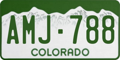CO license plate AMJ788