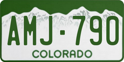 CO license plate AMJ790