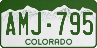 CO license plate AMJ795