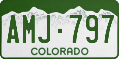 CO license plate AMJ797