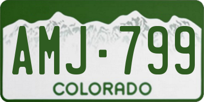 CO license plate AMJ799