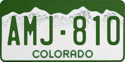CO license plate AMJ810