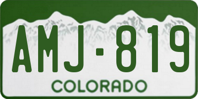 CO license plate AMJ819