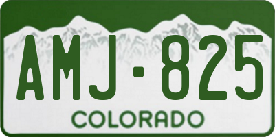 CO license plate AMJ825
