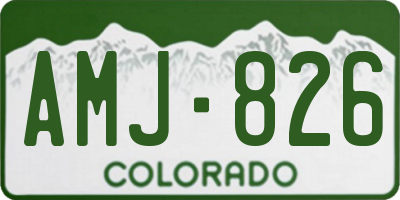 CO license plate AMJ826