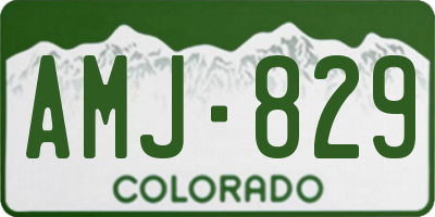 CO license plate AMJ829