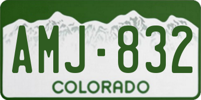CO license plate AMJ832
