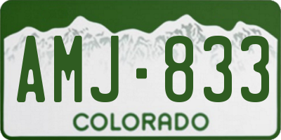 CO license plate AMJ833