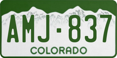 CO license plate AMJ837