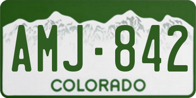 CO license plate AMJ842