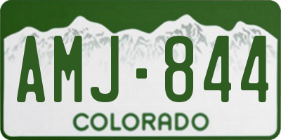 CO license plate AMJ844