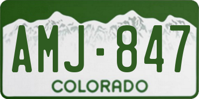 CO license plate AMJ847