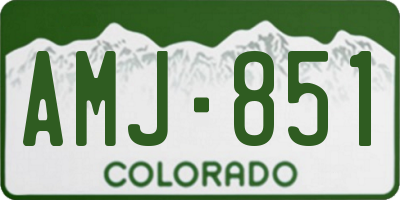 CO license plate AMJ851