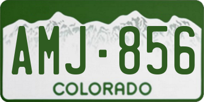 CO license plate AMJ856