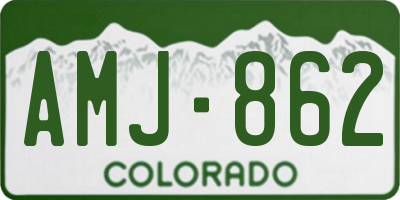 CO license plate AMJ862