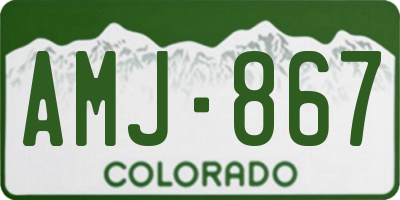 CO license plate AMJ867