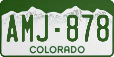 CO license plate AMJ878