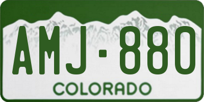 CO license plate AMJ880