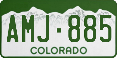 CO license plate AMJ885