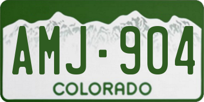 CO license plate AMJ904