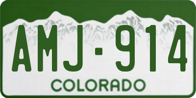 CO license plate AMJ914