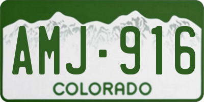 CO license plate AMJ916
