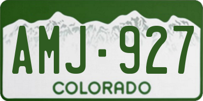 CO license plate AMJ927