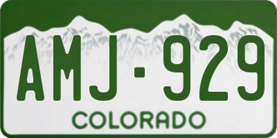 CO license plate AMJ929