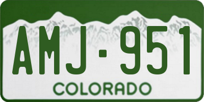 CO license plate AMJ951