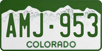 CO license plate AMJ953