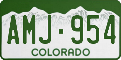 CO license plate AMJ954