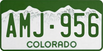 CO license plate AMJ956