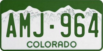 CO license plate AMJ964