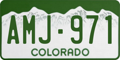 CO license plate AMJ971