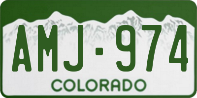 CO license plate AMJ974
