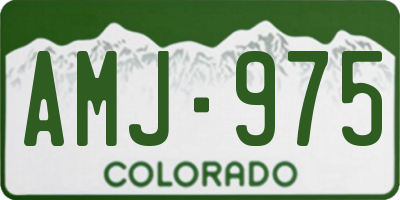 CO license plate AMJ975