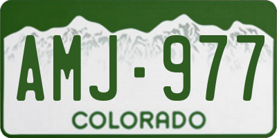 CO license plate AMJ977