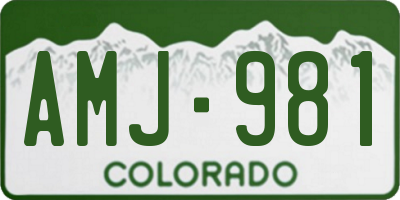 CO license plate AMJ981