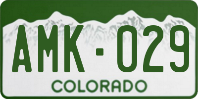 CO license plate AMK029