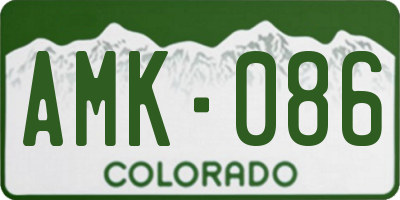 CO license plate AMK086