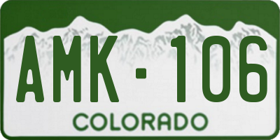 CO license plate AMK106