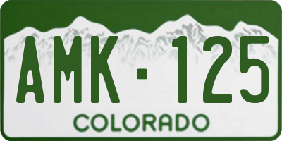 CO license plate AMK125