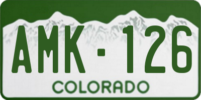 CO license plate AMK126