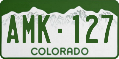 CO license plate AMK127