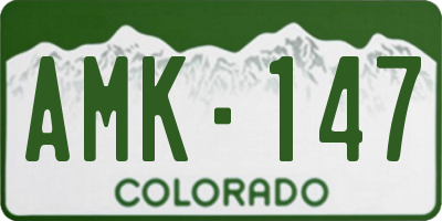 CO license plate AMK147