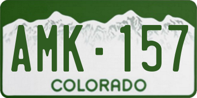 CO license plate AMK157